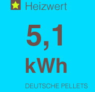 DEUTSCHE PELLETS - Heizwert 5,1 kWh 